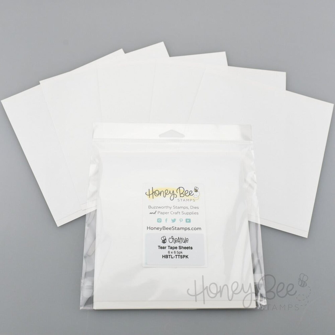 Tear Tape Double-Sided Adhesive Sheets - 6"x6" - 5 Pack - Retiring